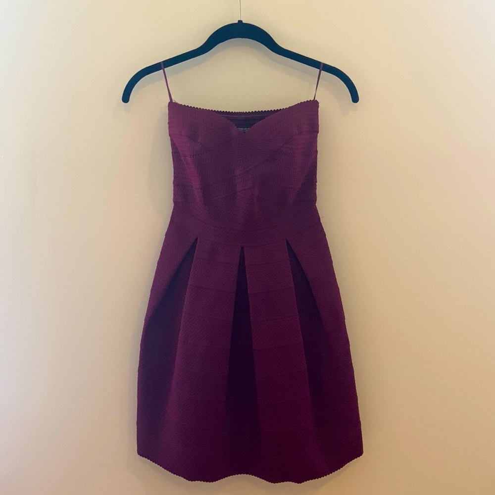 Burgundy cocktail party dress